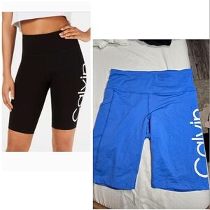 Calvin Klein Performance Biker Shorts Sz M BLUE new Without Tags